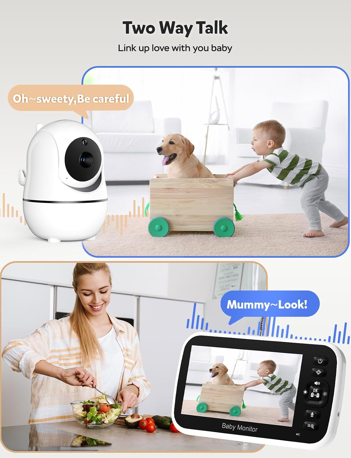 GoodBaby Baby Monitor with Camera, Video and Audio Monitoring System no wif Need - Image 4