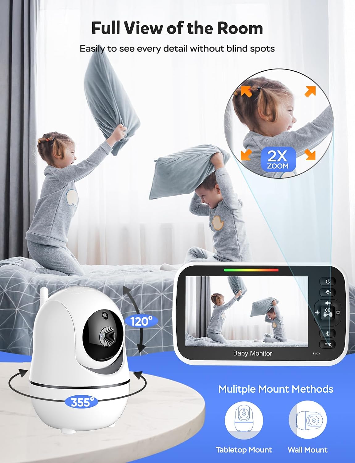 GoodBaby Baby Monitor with Camera, Video and Audio Monitoring System no wif Need - Image 3