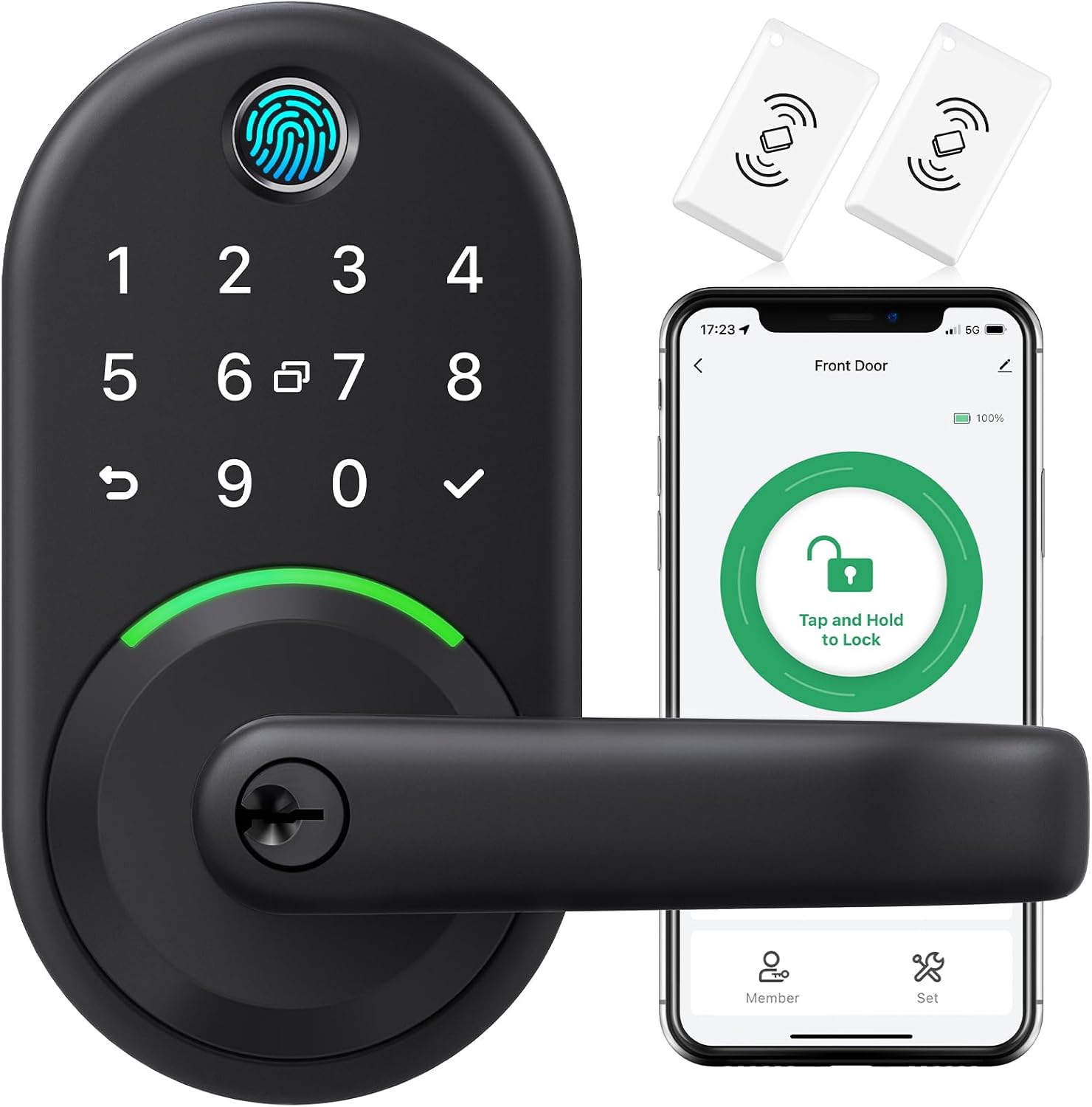 Smart Door Handle Lock with Keypad,...