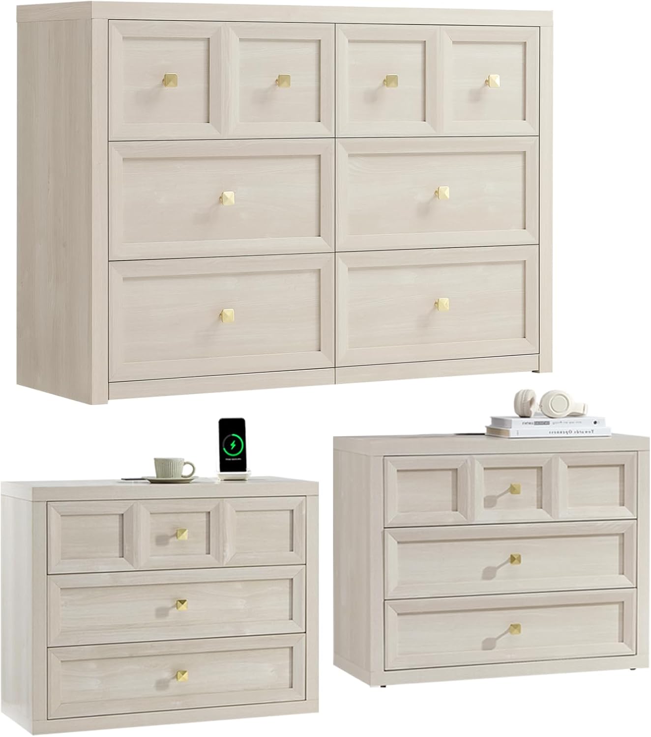 3 Piece Dresser Bedroom Set –...