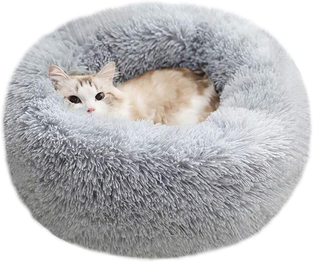 Cat Bed for Indoor Cats,Mini Plush Self Warming Kitten Bed, 20 Inch