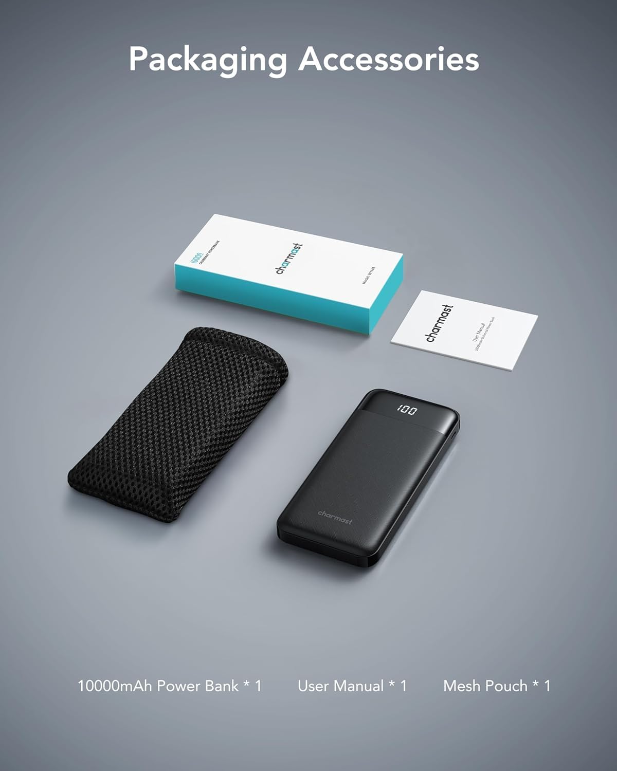 charmast Portable Charger Power Bank with Reinforced Built-in 4 Cables - Image 7