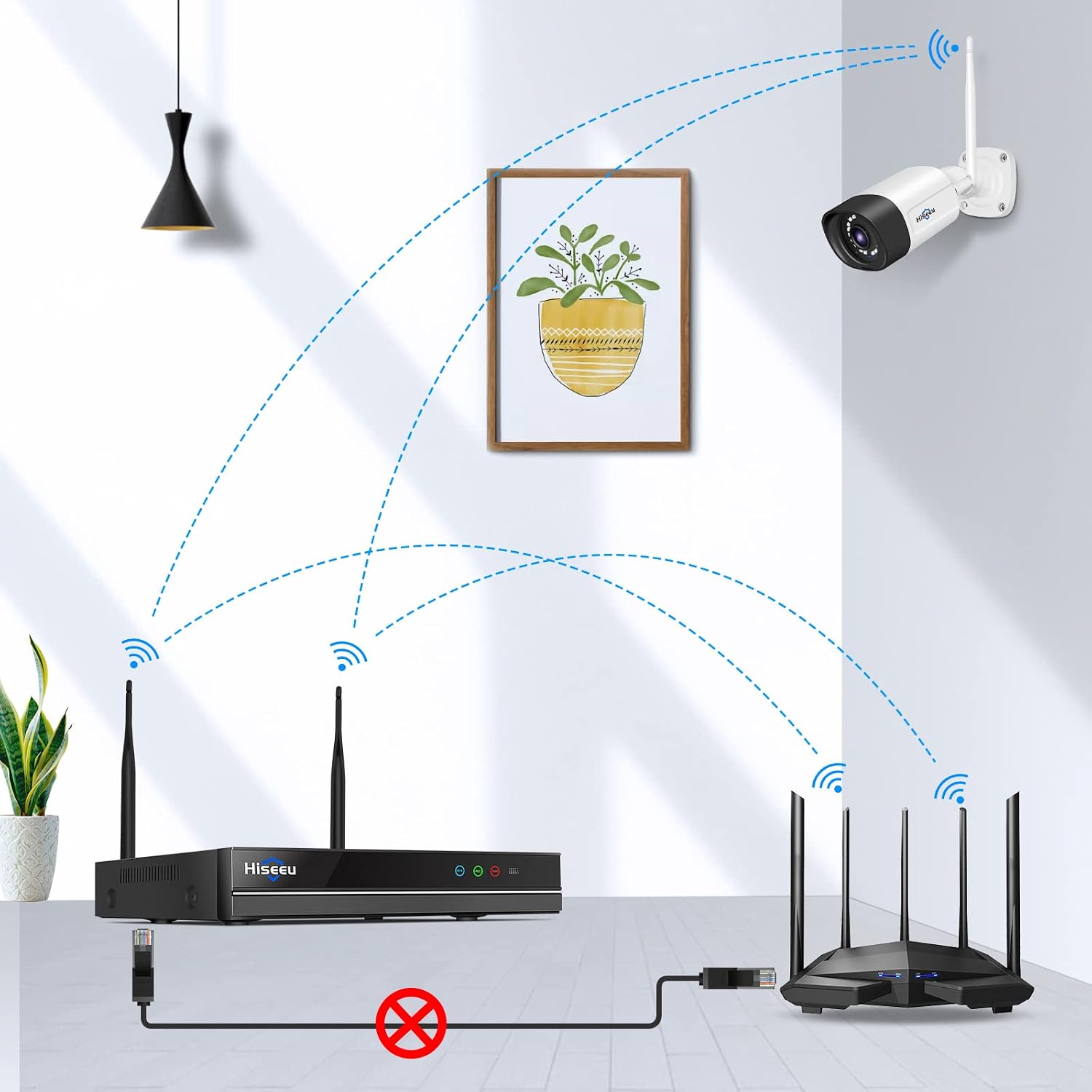 Hiseeu Wireless Security Camera, 5MP WiFi Security Camera System, 500GB HDD - Image 8