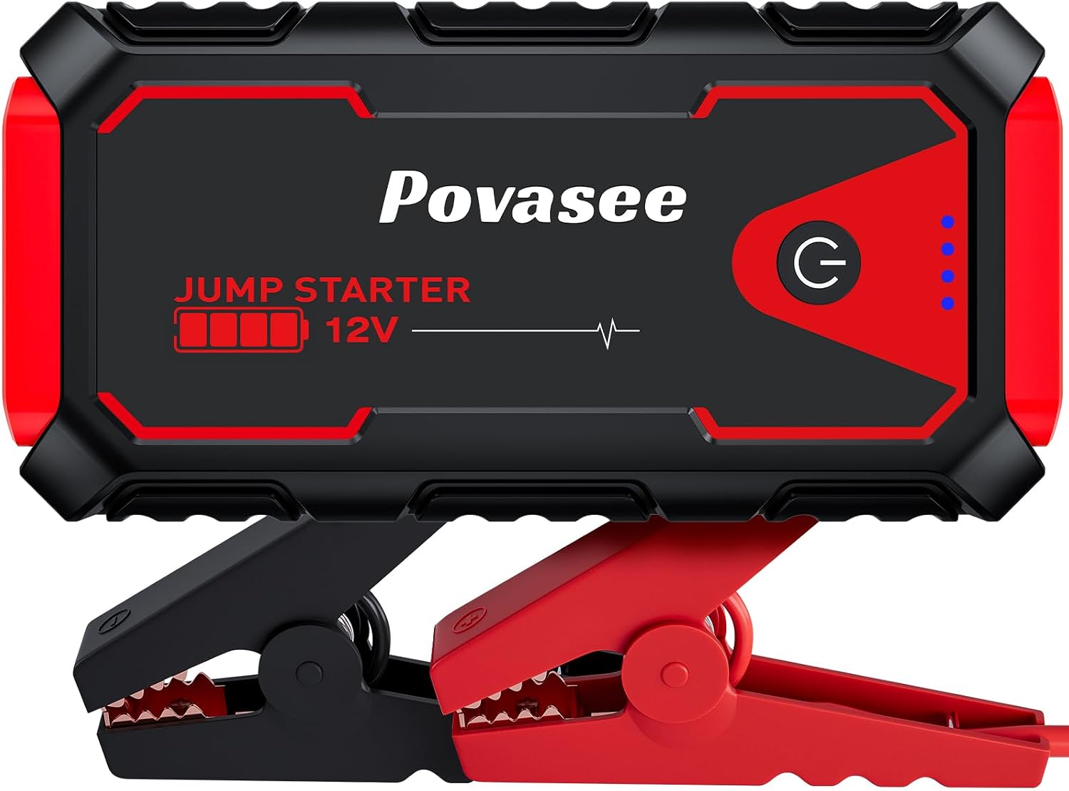 Povasee Jump Starter 5000A Car Jumper Starter, Model A30 12V Jump Box for Car Battery up to 10L Gas or 8L Diesel Engine Battery Jumper Starter Portable with USB Dual Output/LED Light/Storage Case