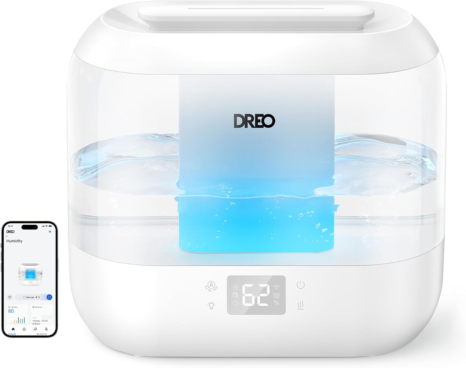 DREO Smart Humidifiers for Bedroom,...