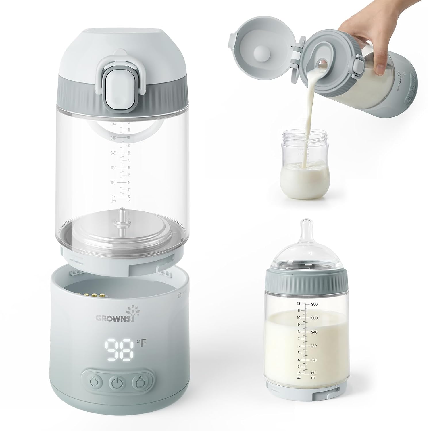 Grownsy Portable Bottle Warmer, Det...