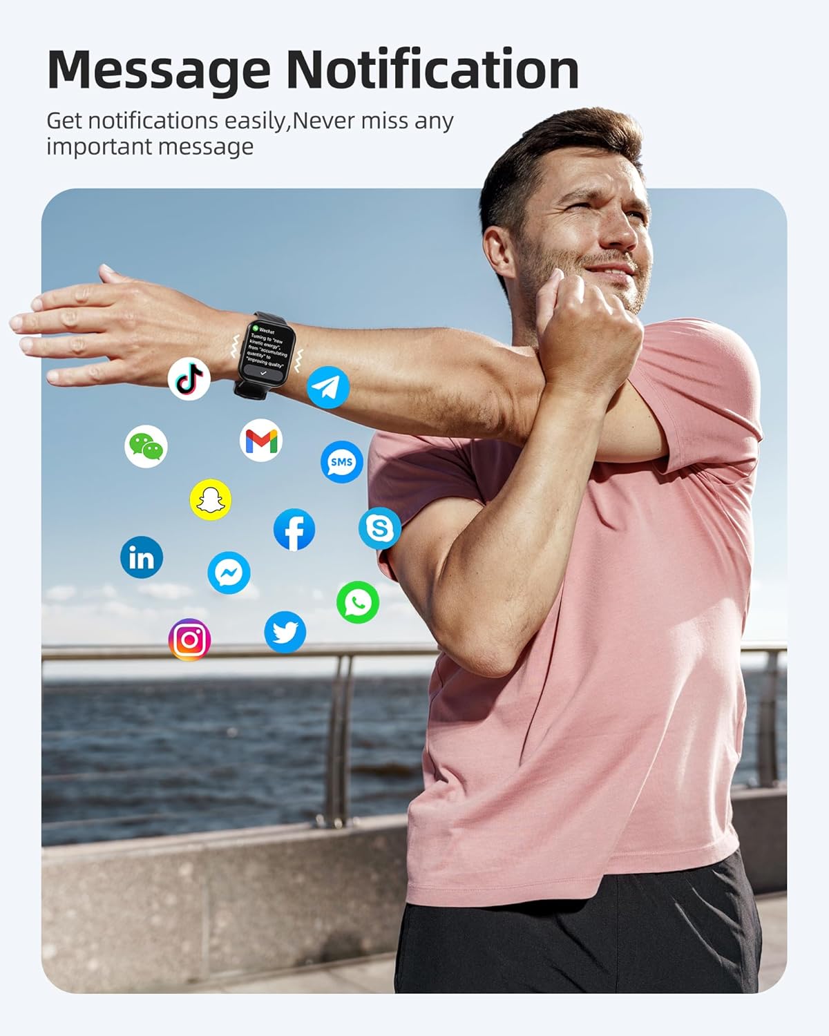 Parsonver Smart Watch, 5ATM Waterproof Watch for Swimming, 110+ Sport Modes - Image 5