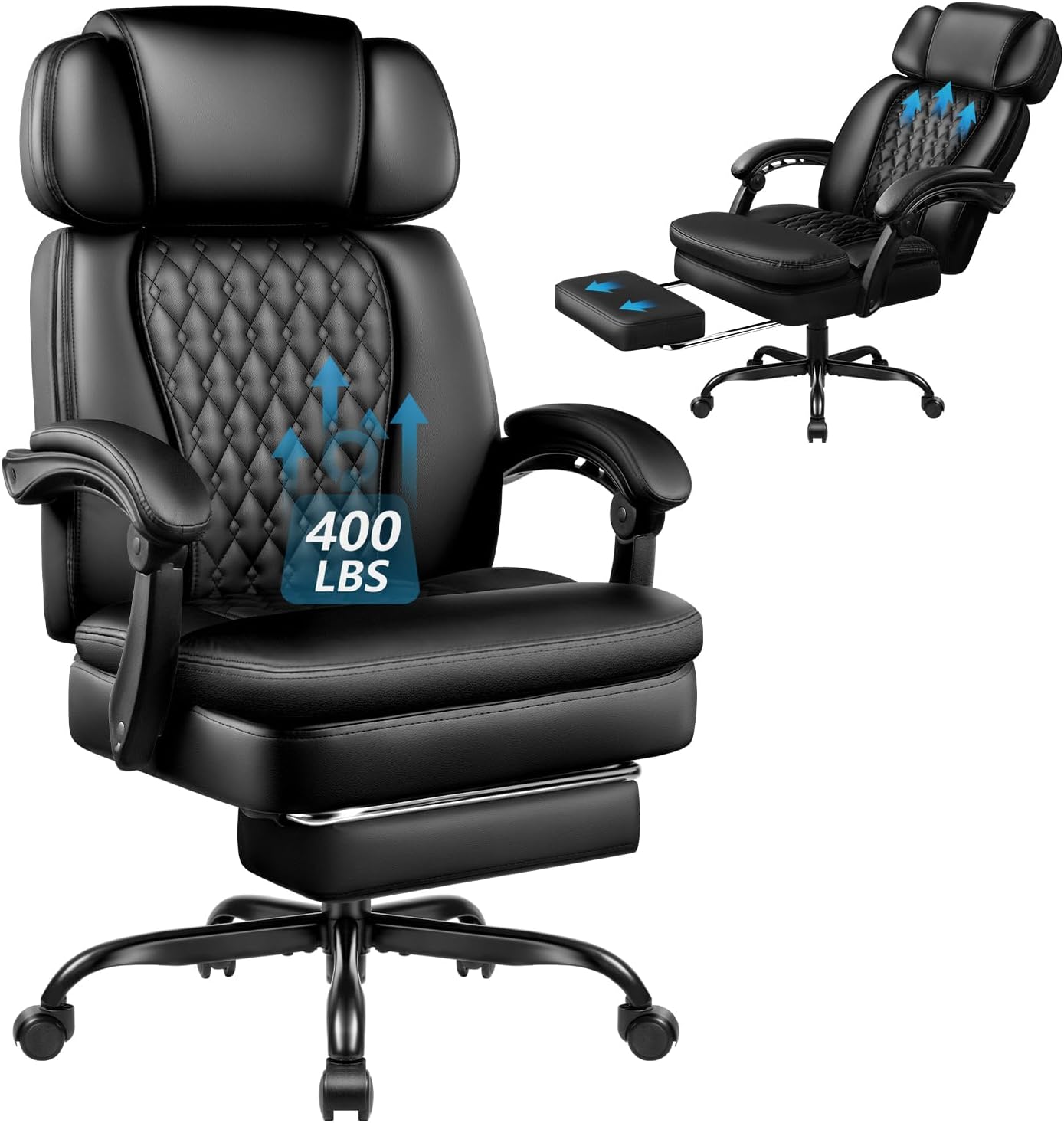 Office Chair with Foot Rest 400lbs,...