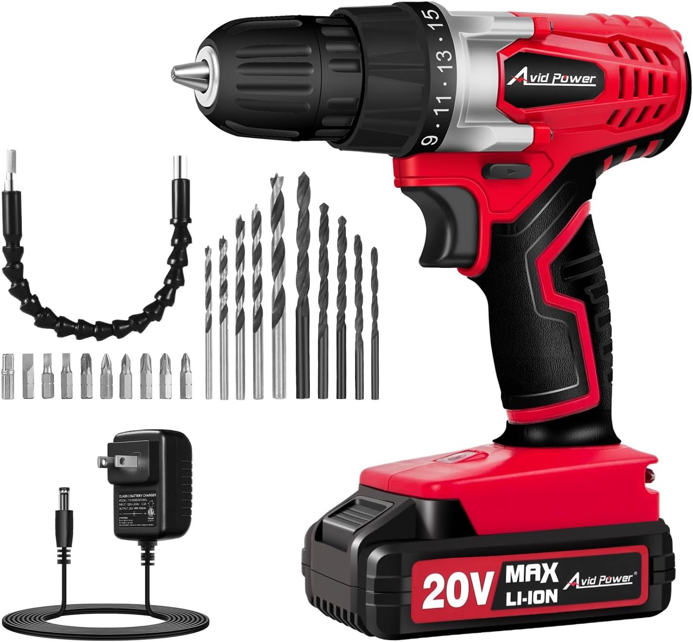 AVID POWER 20V Cordless Drill Set f...