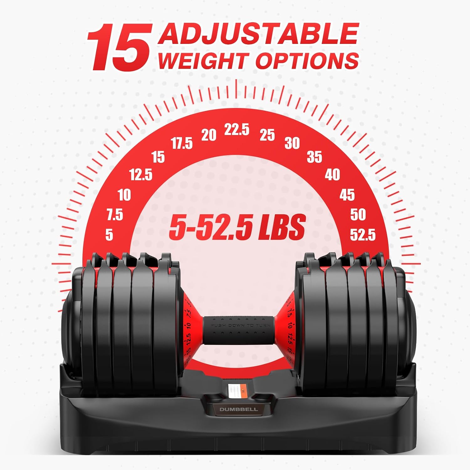 Adjustable Dumbbells Set of 2 for Home Gym Fitness Free Weights Set - Image 2