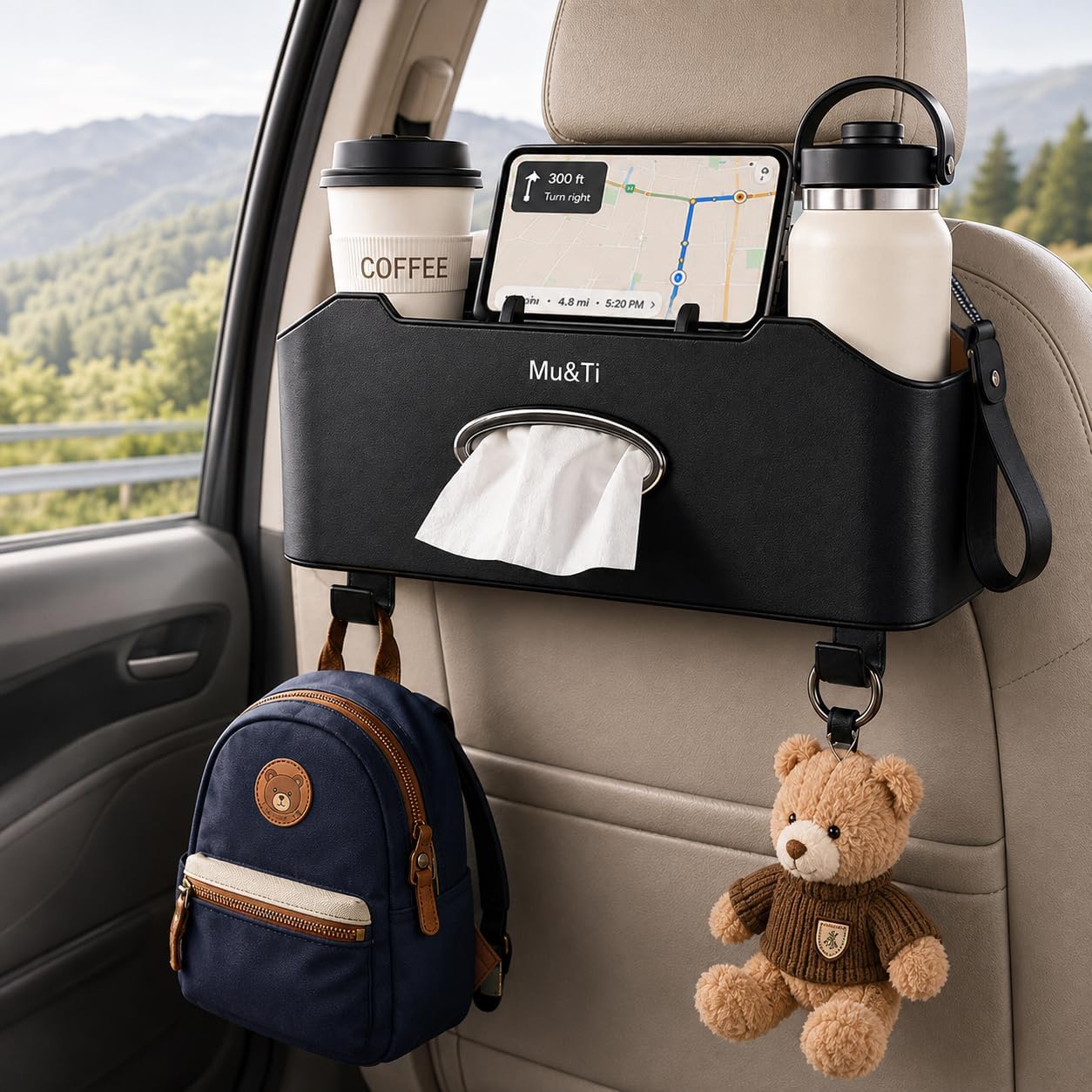 Back Seat Car Organizer with Cup Ho...