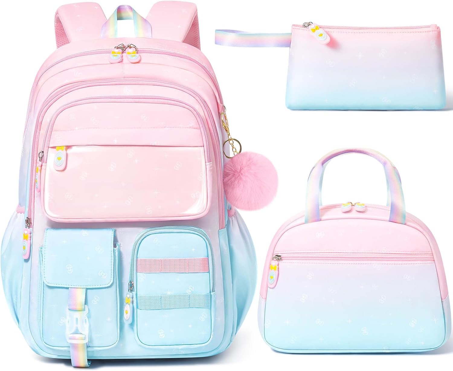 Fimibuke Backpacks for Girls, 3 PCS...