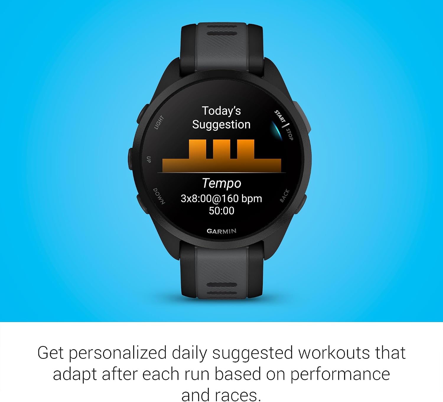 Garmin Forerunner® 165, Running Smartwatch, 43mm, Black - Image 6