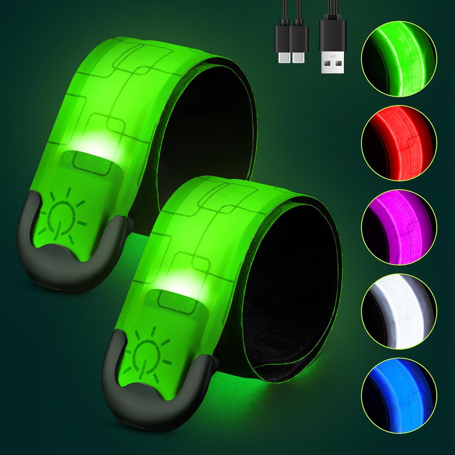 Fitense Rechargeable LED Armband 2-...