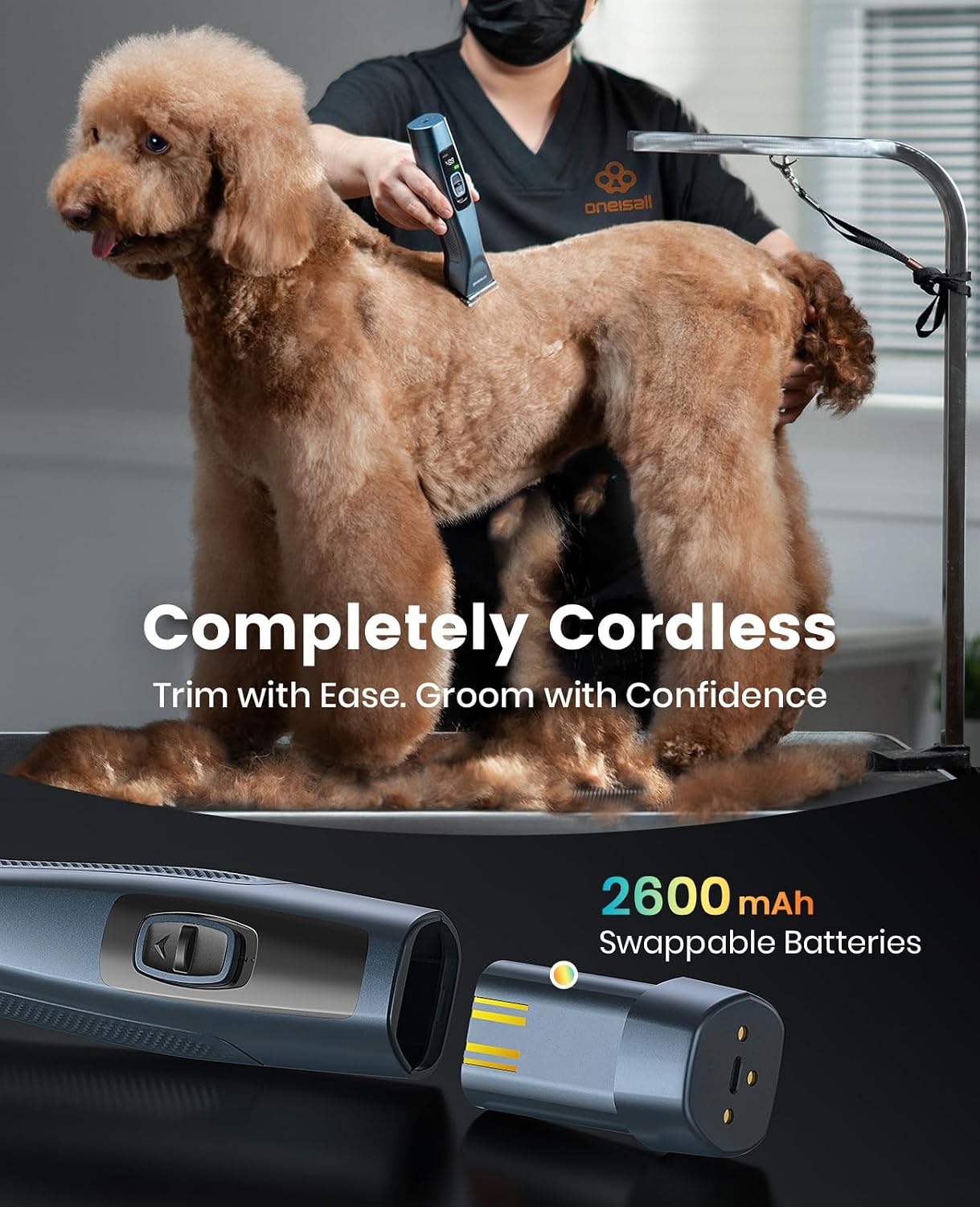 oneisall Professional Dog Clippers for Grooming Thick Hair Cordles - Image 7