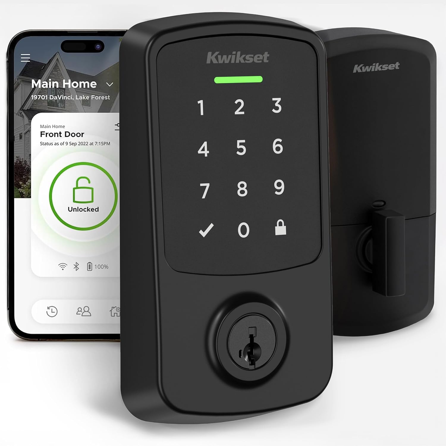 Kwikset Aura Reach Smart Lock Matte...