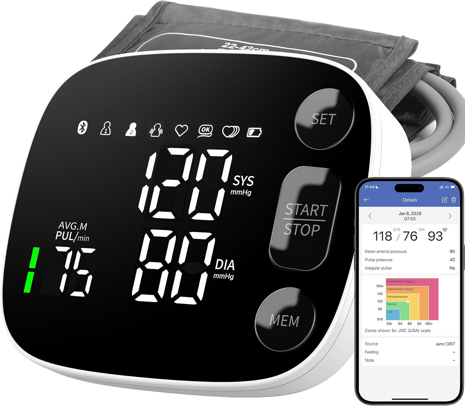 Oklar Blood Pressure Monitor Blueto...