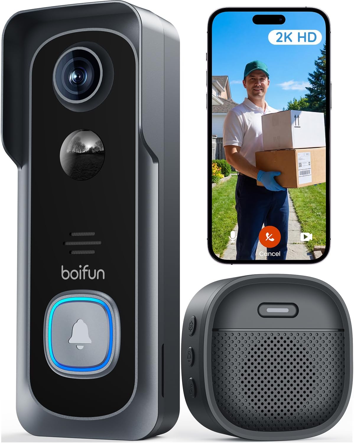 BOIFUN Video Doorbell Camera Wirele...