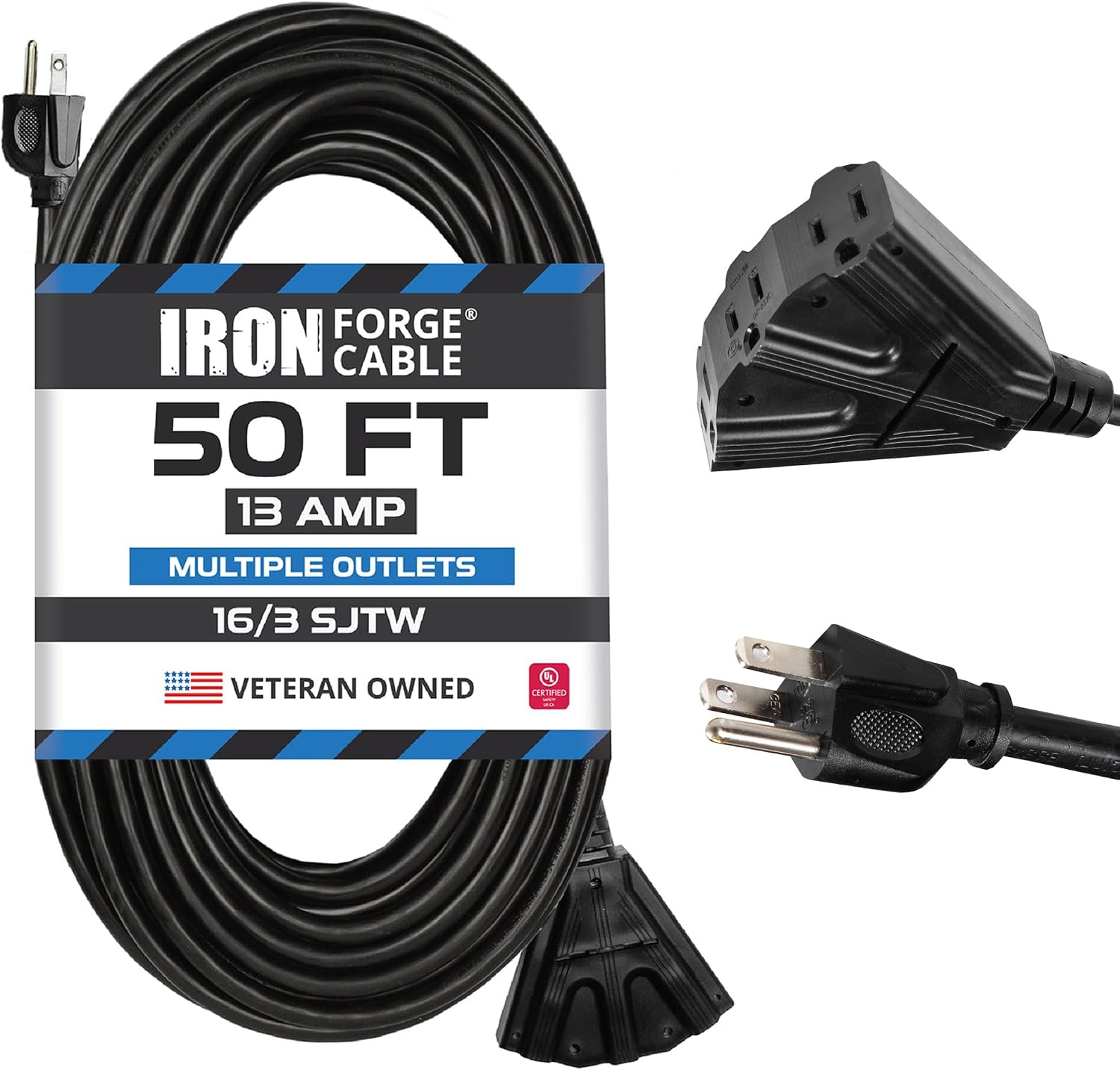 Iron Forge Cable 16 Gauge Black Ext...