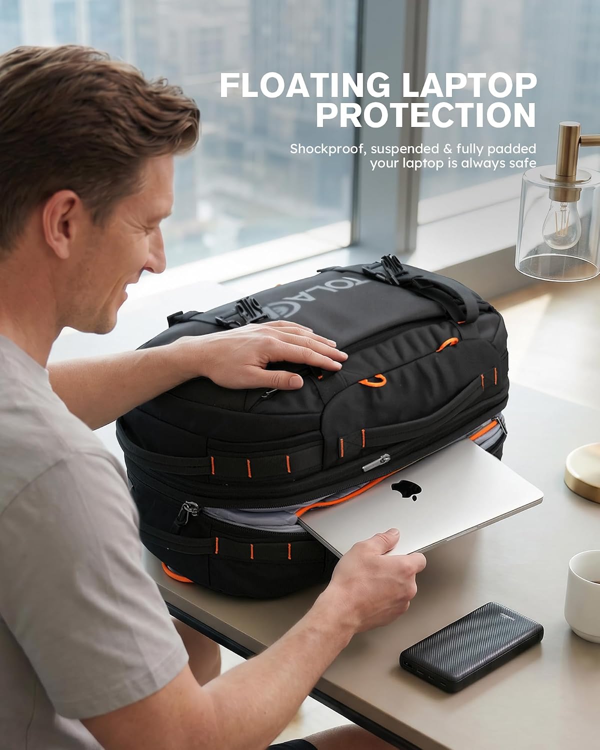 Tolaccea Travel Backpack 40-50L, 16" Laptop Carry On Duffle for Travel Work - Image 3