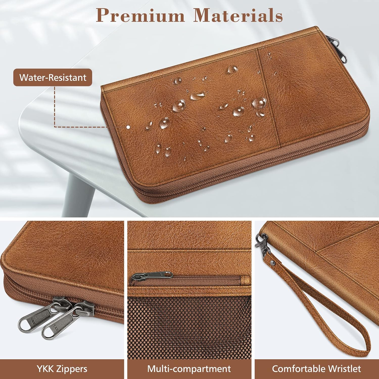 FINTIE Family Passport Holder Wallet Travel Document Organizer Clutch Bag - Image 5