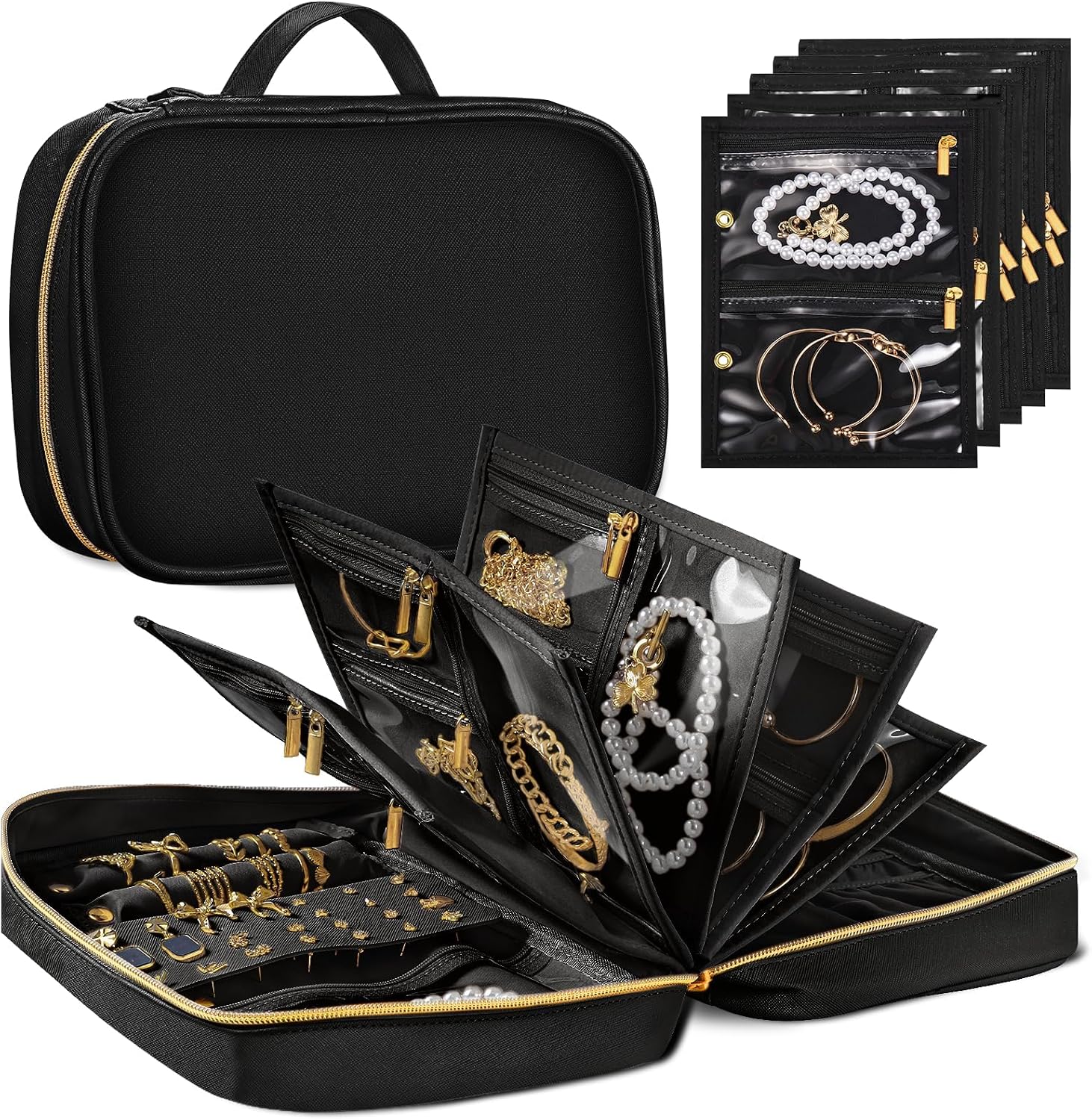 Travel Jewelry Organizer for Women,...