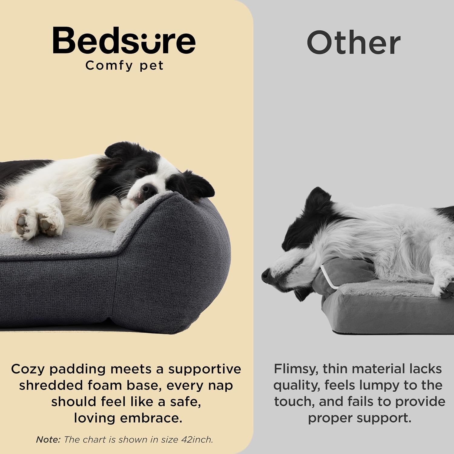 Bedsure SupportMax® Extra Thick Orthopedic XL Dog Beds Large Sized Dog - Image 3