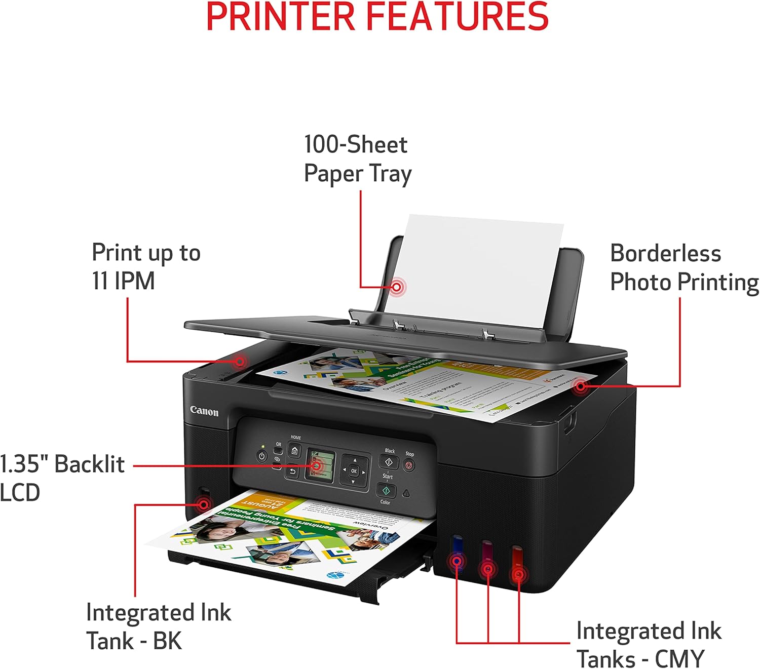 Canon MegaTank G3270 All-in-One Wireless Color Printer - Image 2