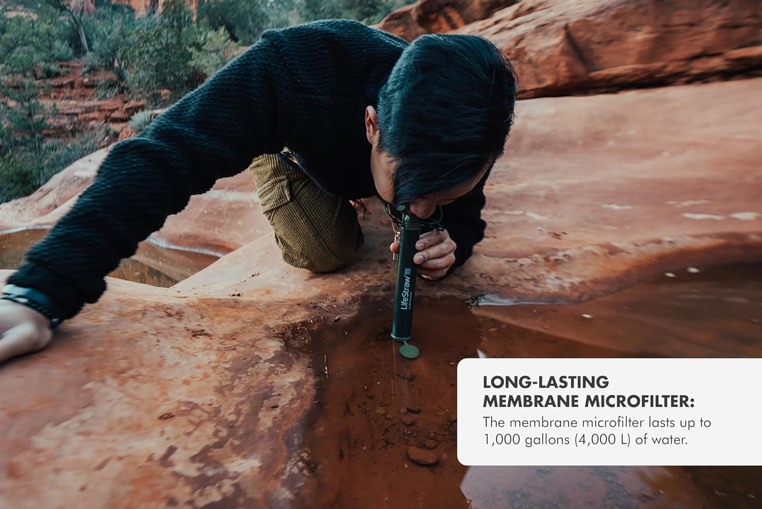 LifeStraw Personal Water Filter for Hiking, Travel and Emergency, Blue, 1PK - Image 9
