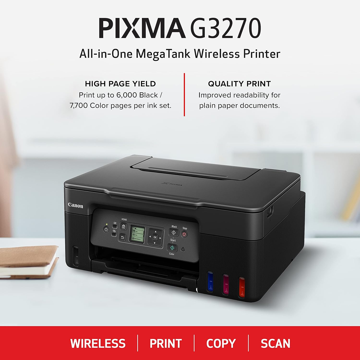 Canon MegaTank G3270 All-in-One Wireless Color Printer - Image 3