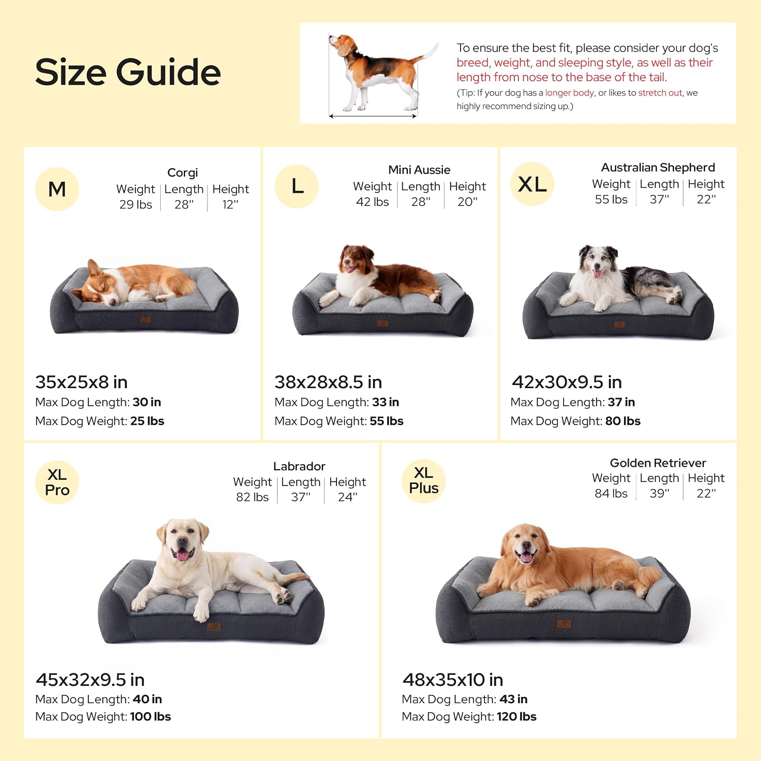 Bedsure SupportMax® Extra Thick Orthopedic XL Dog Beds Large Sized Dog - Image 4