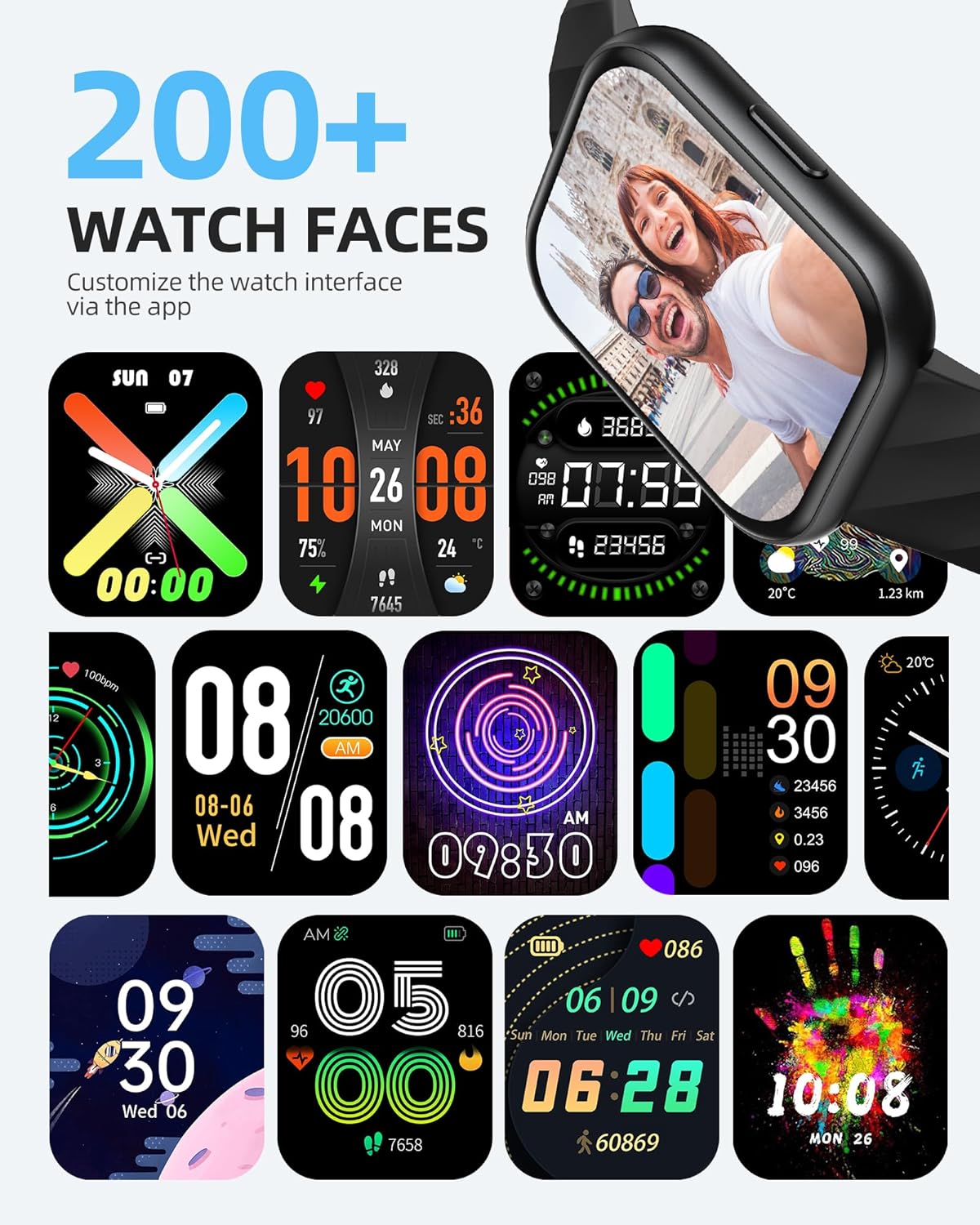 Parsonver Smart Watch, 5ATM Waterproof Watch for Swimming, 110+ Sport Modes - Image 6