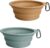 PetBonus 2-Pack Silicone Collapsible Dog Bowls, BPA Free Dishwasher Safe, Portable Foldable Expandable Travel Bowl, Food Water Feeding Cup Dish for Dogs Cats with 2 Carabiners (Turquoise, Tan)