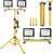 14000Lumen LED Work Lights with Stand – 2 Head Portable Work Light on Stand