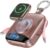 citicr Portable Charger 10000mAh w/Built-in Cables & iWatch Charger Rose