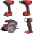 CRAFTSMAN V20 MAX Cordless Power Tool Kit, Circular Saw with 6 1/2 inch Blade, 1/4 inch Impact Driver, 1/2 inch Drill/Driver, LED Task Light, Battery and Charger Included (CMCK401D2AM)