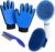 NVNAN 5-Piece Dog Grooming Brush Set with Grooming Gloves