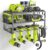 SUNALLY Power Tool Organizer, Heavy Duty Iron, 3 Layers Storage Rack with 4 Drill Holders, Floating Tool Shelf Wall Mounted, Matte Black, Work Shop, Garage, 150Lbs Load Capacity