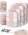 OlarHike 8 Set Compression Packing Cubes for Travel Gifts Mom Women,Airplane/Car/Cruise Travel Essentials,Compressible Expandable Space Saver Bags,Garment Bags with Over 1000 pcs Mesh Holes(Beige)