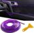 Car Interior Trim Strips,Universal 9.8 ft Car Electroplating Decoration Styling Door Dashboard, Flexible Interior Trim Accessories with Installing Tool(Purple)