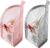 Fauppt Portable Lightweight Travel Toiletry Bag Standing Toiletry Bag,2026 EVA Mesh Cosmetic Waterproof Bag Travel Essentials (Pink Grey)
